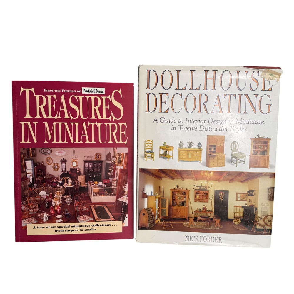 Dollhouse Decorating Nick Forder & Treasures in Miniature Book Set 2pc